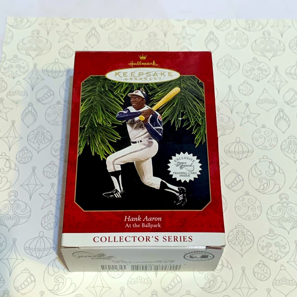 Hank Aaron Hallmark Keepsake Ornament 1997 Atlanta Braves